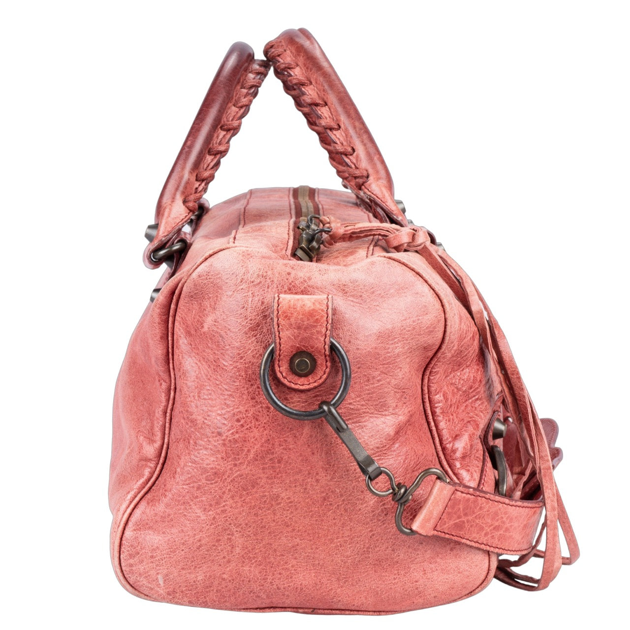 Balenciaga Two Way Motocross Leather Bag