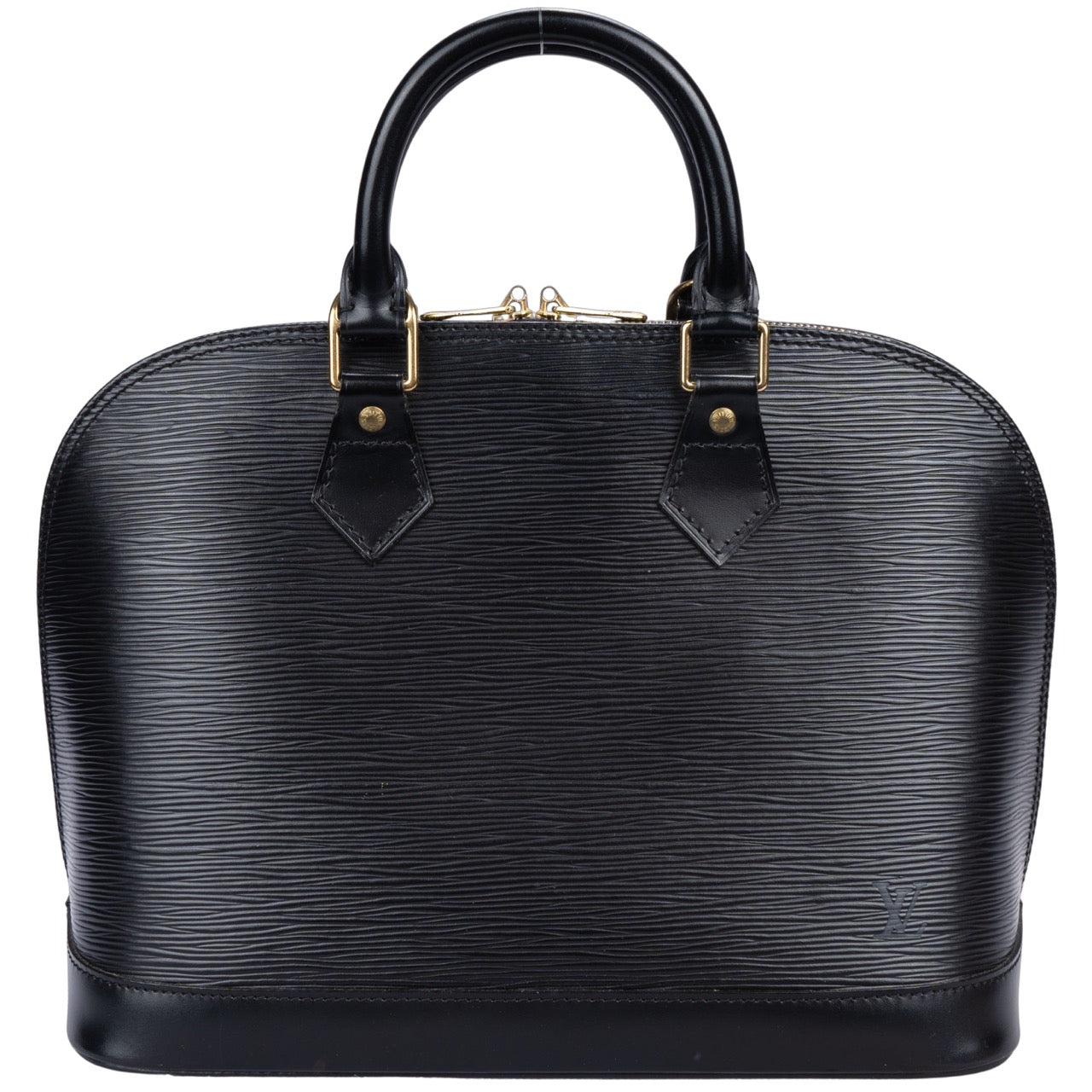 Louis Vuitton Noir Epi Leather Alma Handbag