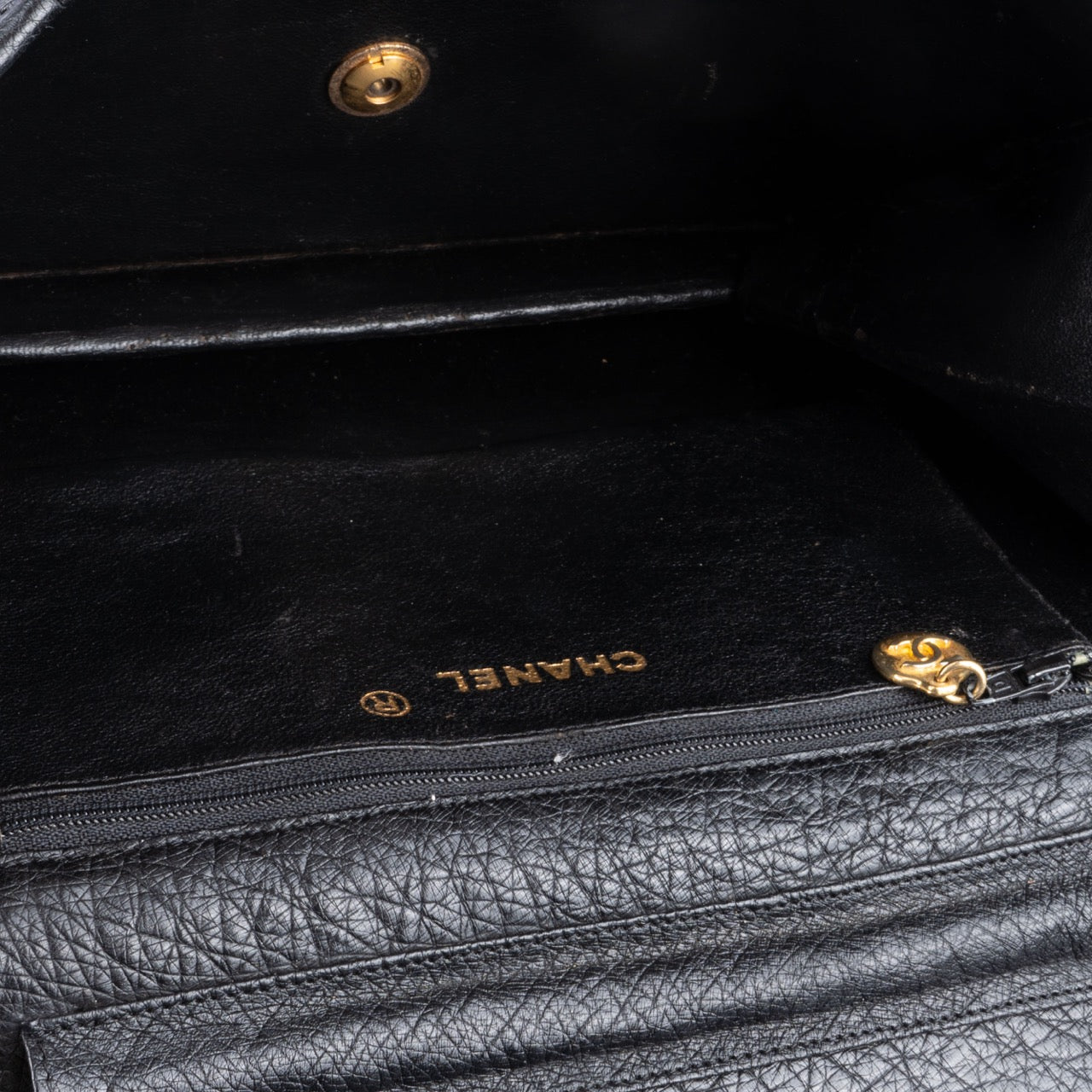 Chanel Ostrich Leather 24K Gold Single Flap Bag