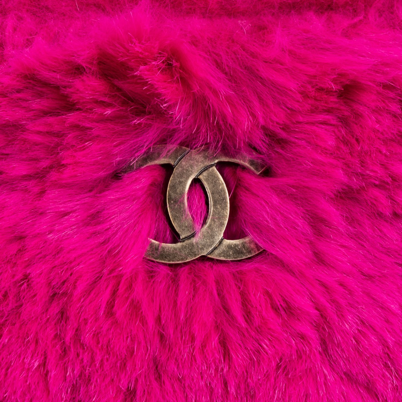 Chanel Fuzzy Rabbit Fur Pink Barbie Handbag