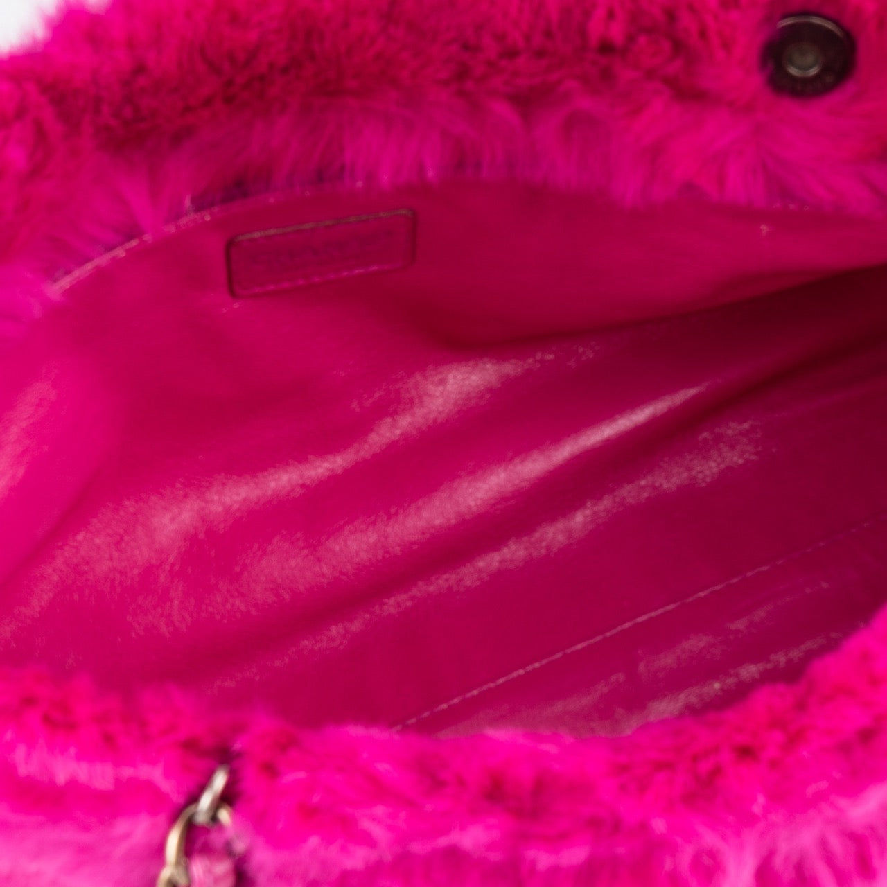 Chanel Fuzzy Rabbit Fur Pink Barbie Handbag