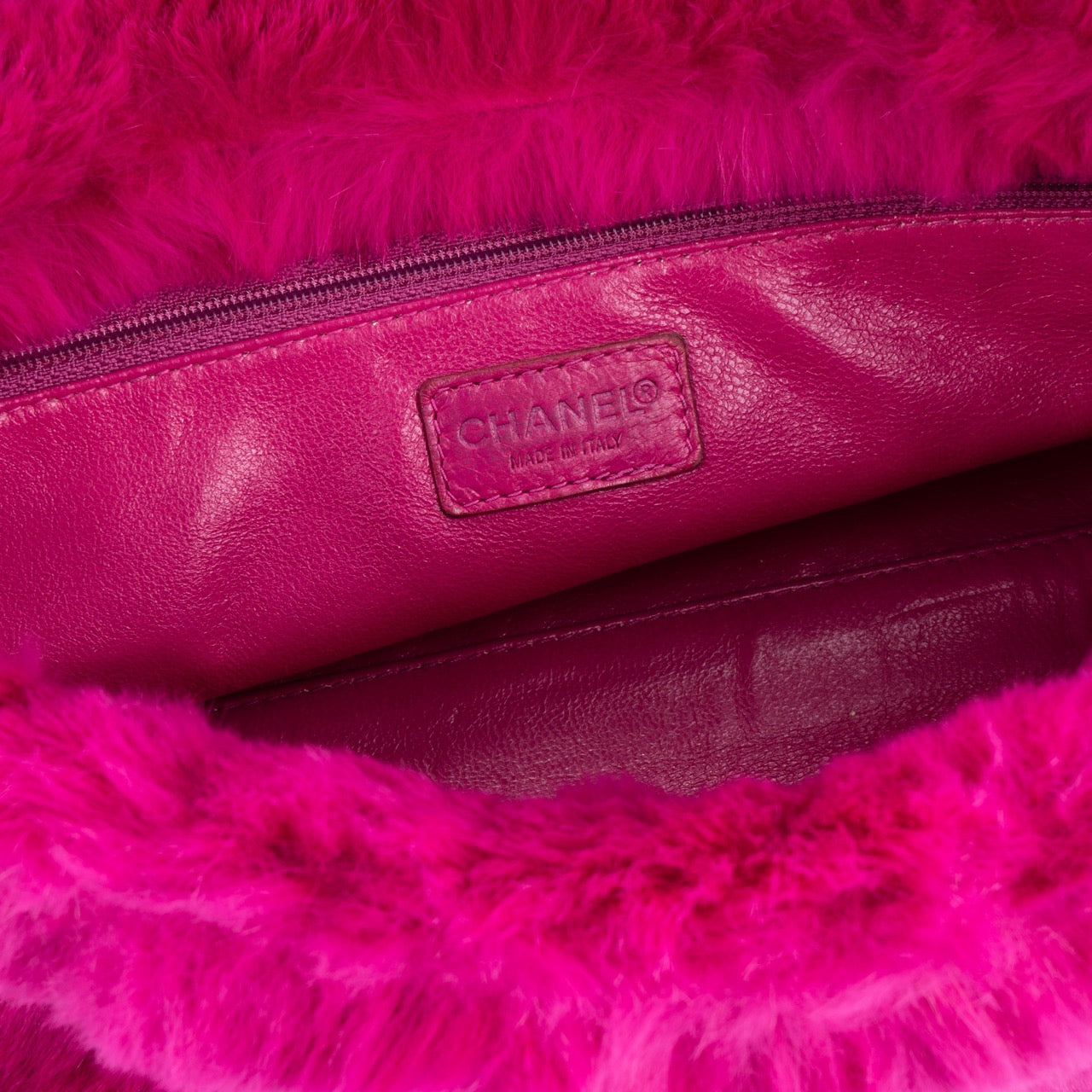 Chanel Fuzzy Rabbit Fur Pink Barbie Handbag