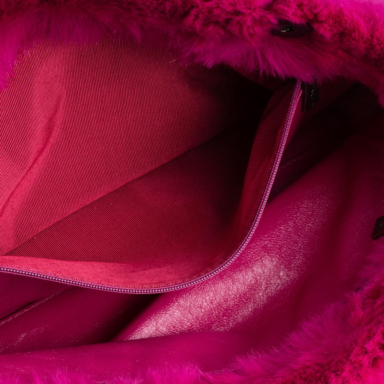 Chanel Fuzzy Rabbit Fur Pink Barbie Handbag