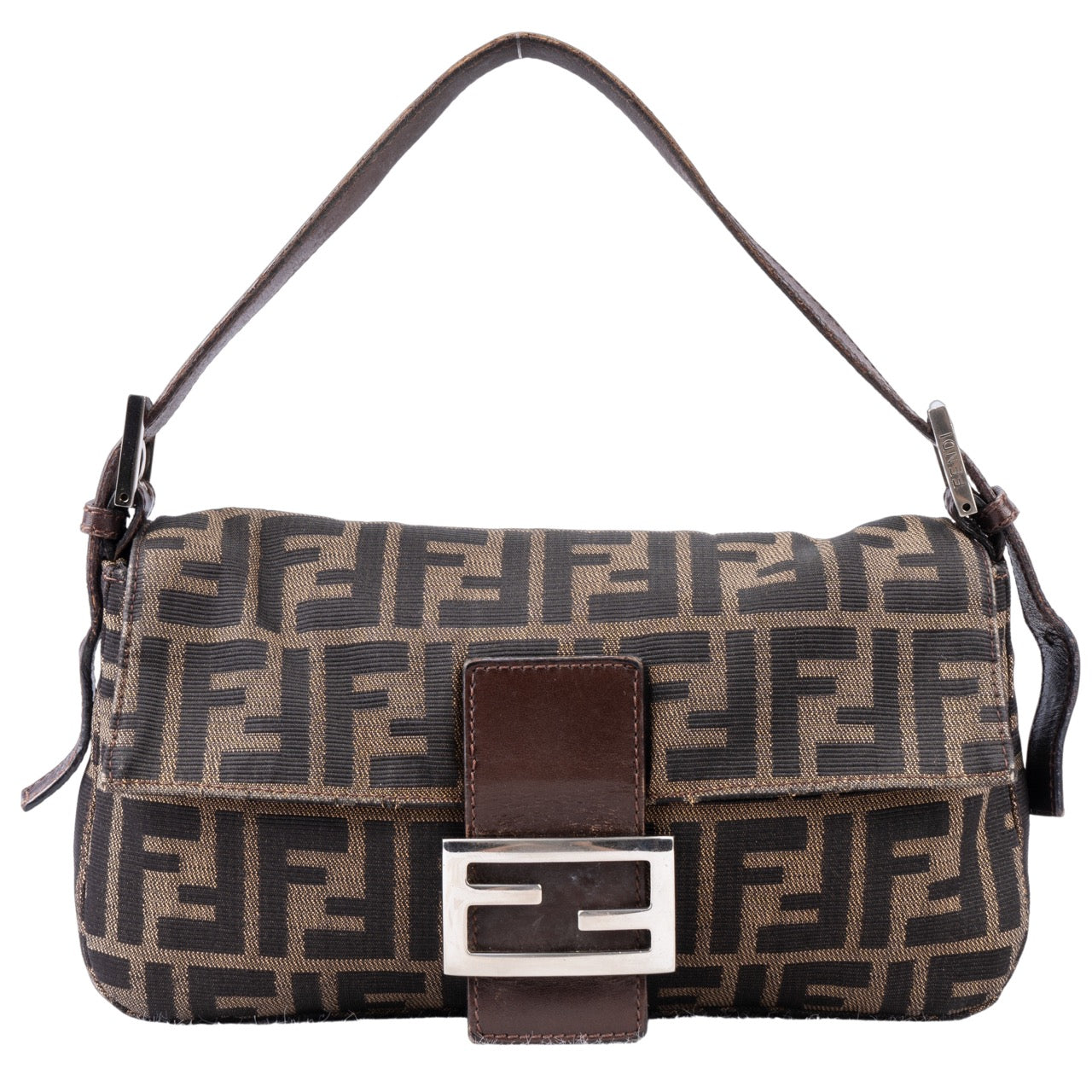 Fendi FF Monogram Zucca Baguette Bag