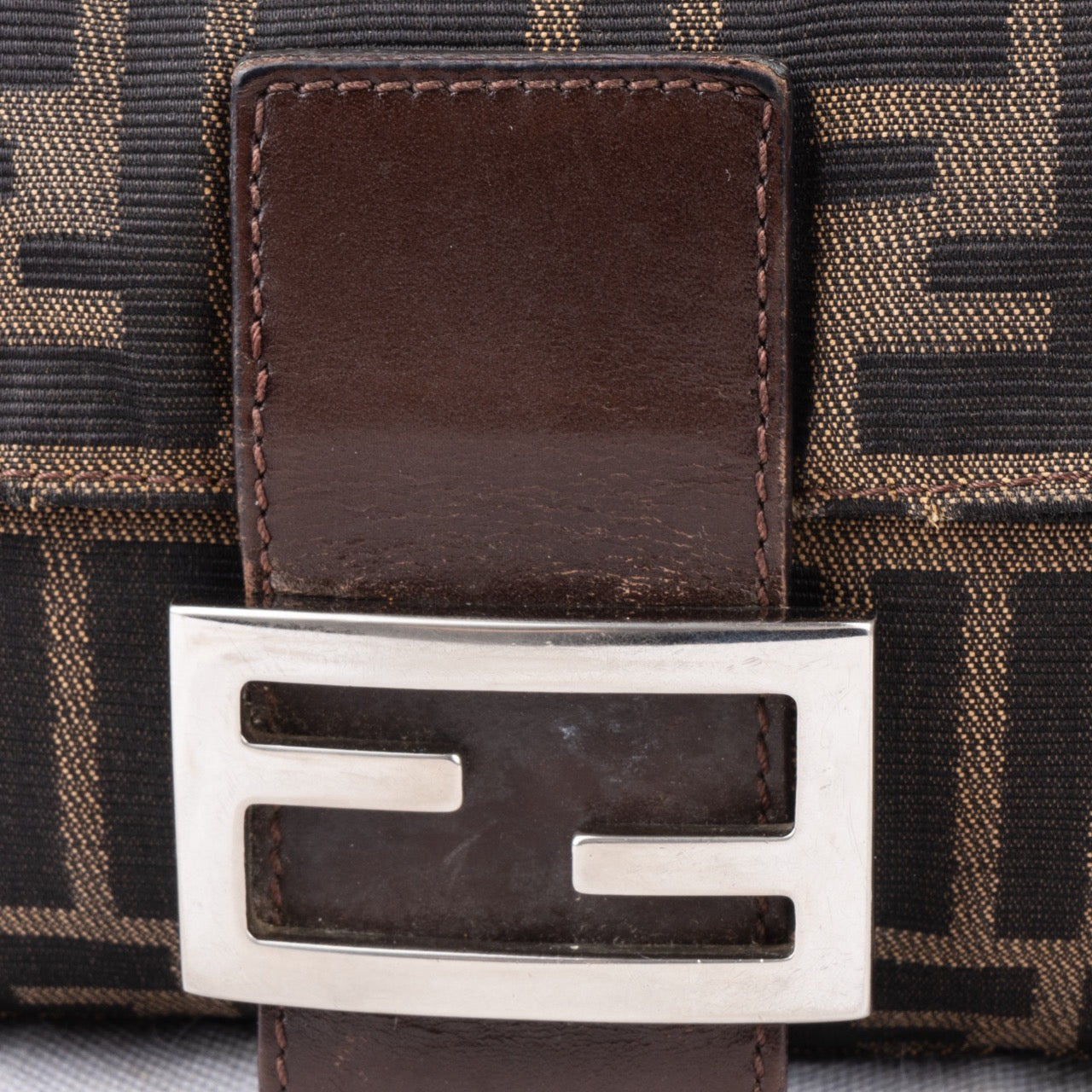 Fendi FF Monogram Zucca Baguette Bag