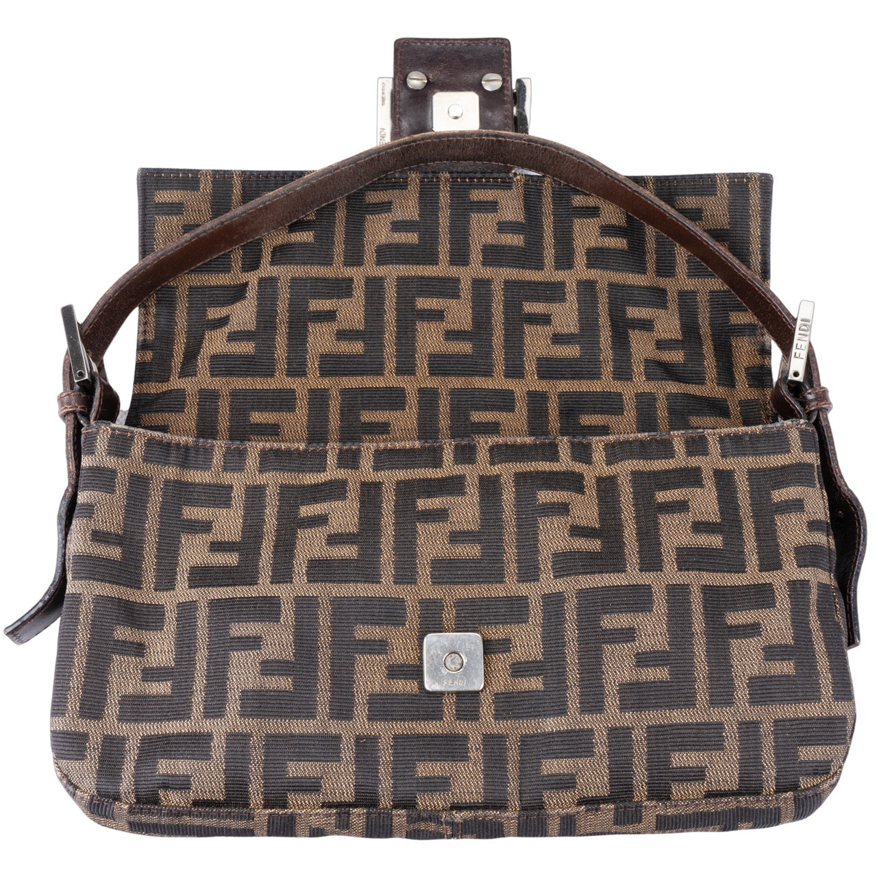 Fendi FF Monogram Zucca Baguette Bag