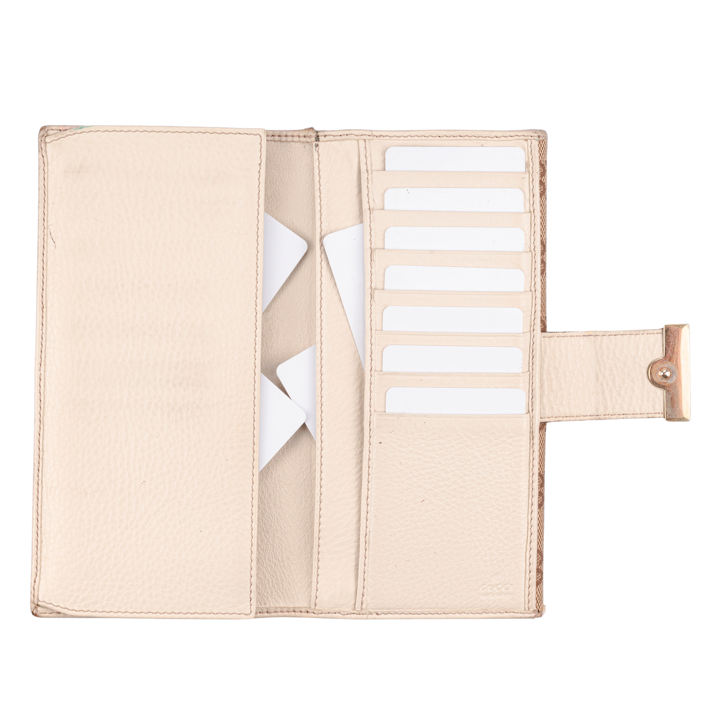 Gucci Canvas Monogram Clip Wallet