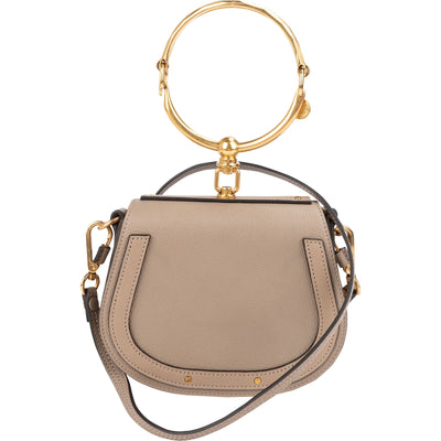 Chloé Grained Calfskin Suede Nile Small Crossbody Handbag
