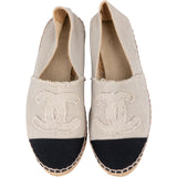 Chanel Multicolor Leather Canvas CC Espadrilles Shoes (36)