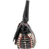 Burberry Blue Label Woven Plaid Monogram Drawstring Shoulder Bag