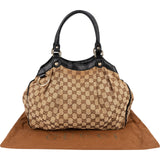 Gucci Monogram GG Canvas Guccisima Leather Sukey Hobo Handbag