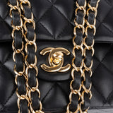 Chanel Quilted Lambskin Medium Double Flap Shoulder Bag