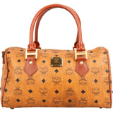 MCM Monogram Visetos Boston Handbag - vintageandkickz