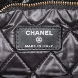 Chanel Quilted Patent Leather Fold-Over CC Clutch Bag