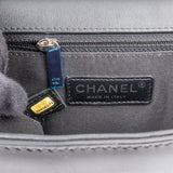 Chanel Quilted Patent Caviar Leather Large Boy Single Flap Crossbody Bag