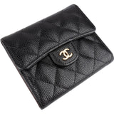 Chanel Quilted Caviar Leather Classic Small Flap Wallet