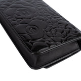 Chanel Patent Embossed Leather Camellia Wallet On Chain Crossbody Bag