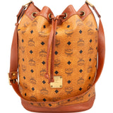 MCM Monogram Visetos Drawstring Bucket Crossbody Bag