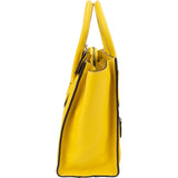 Celine Yellow Drummed Calfskin Luggage Handbag
