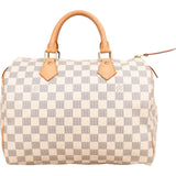 Louis Vuitton Monogram Damier Azur Speedy 30 Handbag