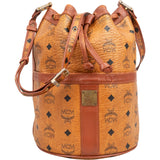 MCM Monogram Visetos Drawstring Bucket Crossbody Bag