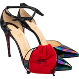Christian Louboutin Multicolor Iridescent Patent Leather Ankle Strap Pumps (35,5)