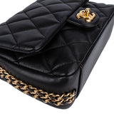 Chanel Quilted Lambskin Mini Rectangular Single Flap Crossbody Bag