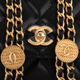 Chanel Quilted Caviar Leather Wallet On Chain Crossbody Bag