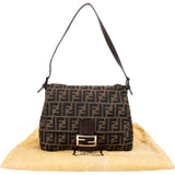 Fendi Monogram FF Zucca Canvas Mamma Baguette Shoulder Bag