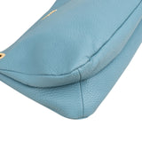 Prada Blue Vitello Daino Hobo Shoulder Bag