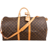 Louis Vuitton Monogram Canvas Keepall 55 Bandoulière Travel Bag