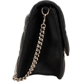 Christian Dior Black Quilted Cannage Lambskin Wallet On Chain Crossbody Bag