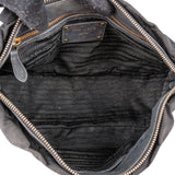 Prada Tessuto Leather Bauletto Triangle Handbag