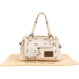 Louis Vuitton Off White Ecru Lambskin Studded Sac Riveting Shoulder Bag
