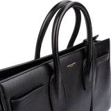 Saint Laurent Black Leather Sac De Jour Handbag