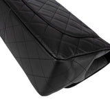 Chanel Quilted Caviar Leather Palladium Jumbo Single Flap Crossbody Bag