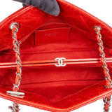 Chanel Quilted Quilted Crinkled Leather Just Mademoiselle Bowling Shoulder Bag