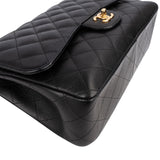 Chanel Quilted Caviar Leather Jumbo Double Flap Crossbody Bag