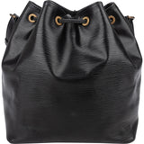Louis Vuitton Noir Epi Leather Sac Noé Petit Shoulder Bag