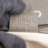 Gucci Grey Pebbled Leather Beijing 2010 Edition New Bamboo Top Handle Tassel Handbag