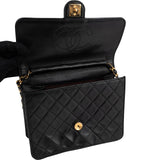 Chanel Quilted Lambskin 24K Gold Single Flap Shoulder Bag