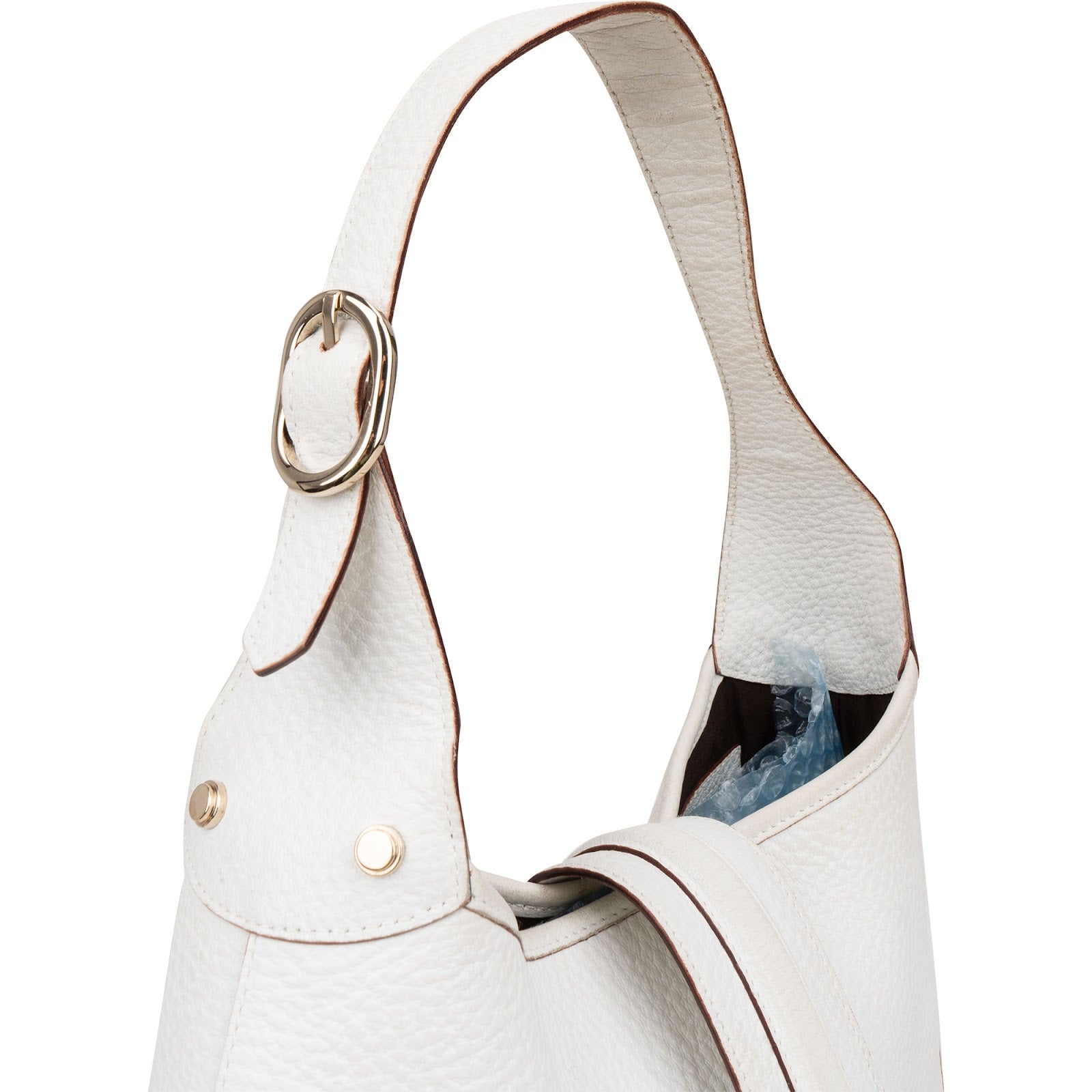Gucci White Leather Jackie Shoulder Bag - vintageandkickz