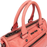Miu Miu Vitello Lux Leather Small Bauletto Padlock Handbag
