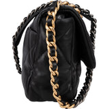 Chanel 19 Quilted Lambskin Single Flap Crossbody Bag Small