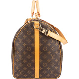 Louis Vuitton Monogram Canvas Keepall 55 Bandoulière Travel Bag