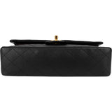 Chanel Quilted Lambskin 24K Gold Medium Double Flap Shoulder Bag