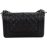 Chanel Quilted Caviar Leather Small Boy Single Flap Crossbody Bag