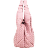 Bottega Veneta Pink Intrecciato Leather Hobo Shoulder Bag