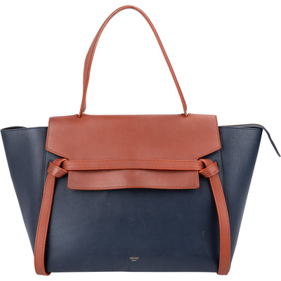 Céline Bicolor Leather Belt Handbag