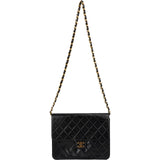 Chanel Quilted Lambskin 24K Gold Single Flap Shoulder Bag